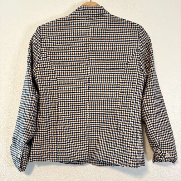 Vintage Blair Houndstooth Multicolor Blazer Size 6 Petite - Picture 8 of 9